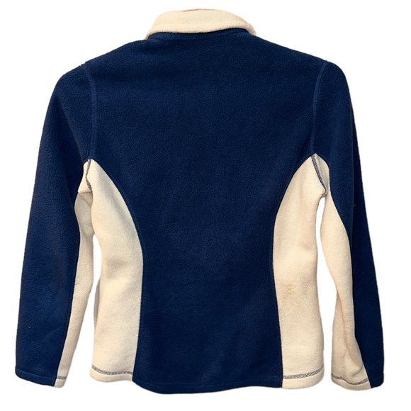Women's Avalanche Fleece Full‎ Zip Jacket Cream/Blue Size Medium - Picture 3 of 6